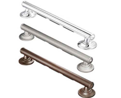 Moen Elegance Grab Bar  24  Brushed Nickel  w/Grip Pads (Grab Bars/Accessories) - Img 1