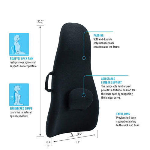 Highback Backrest Support Obusforme  Black  (Boxed) (Lumbar Cushions) - Img 5