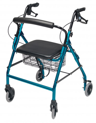 Walkabout Wide 4-Whl Rollator Aqua (Standard 4-Wheel Rollators) - Img 1