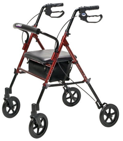 Set n' Go Wide Rollator Ht Adj Burgundy (Rollators) - Img 1