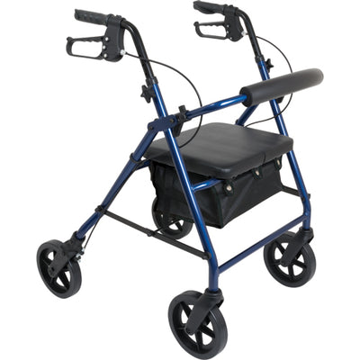 Deluxe Aluminum Rollator  Blue 8  Wheels (Rollators) - Img 1