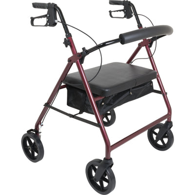 Bariatric Rollator w/ 8 wheels Burgundy (Rollators) - Img 1