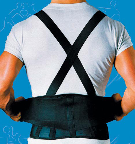 9  Back Belts With Suspenders Black X-Small  SportAid (Back Supports & Braces) - Img 1