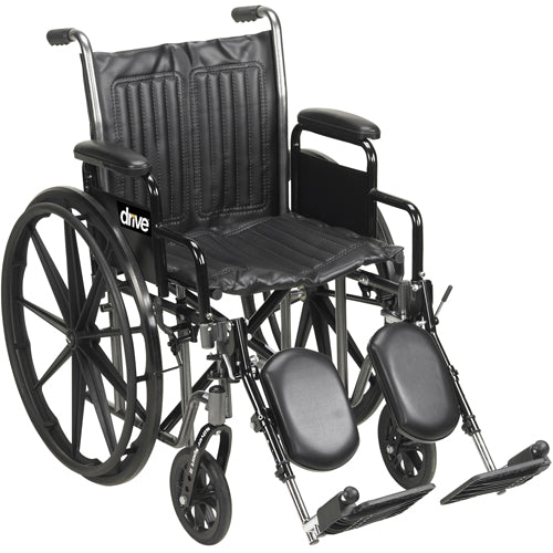 Wheelchair 16  Dual Axle Detachable Full Arms  ELR&