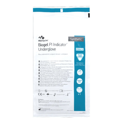 Biogel® PI Indicator Underglove™ Polyisoprene Surgical Underglove, Size 7.5, Blue, 1 Box of 50 () - Img 1