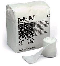 Delta-Rol® White Acrylic Undercast Cast Padding, 4 Inch x 4 Yard, 1 Bag of 12 (Casting) - Img 1