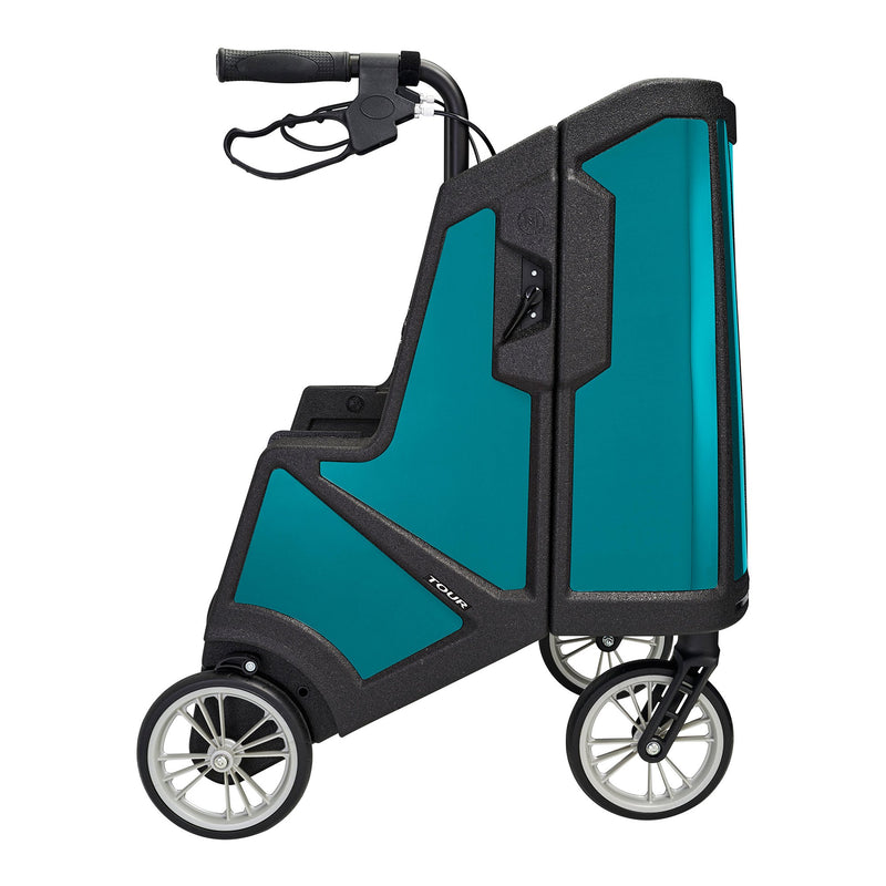 Tour 4 Wheel Rollator, 31 to 37 Inch Handle Height, Ocean Teal, 1 Each (Mobility) - Img 5