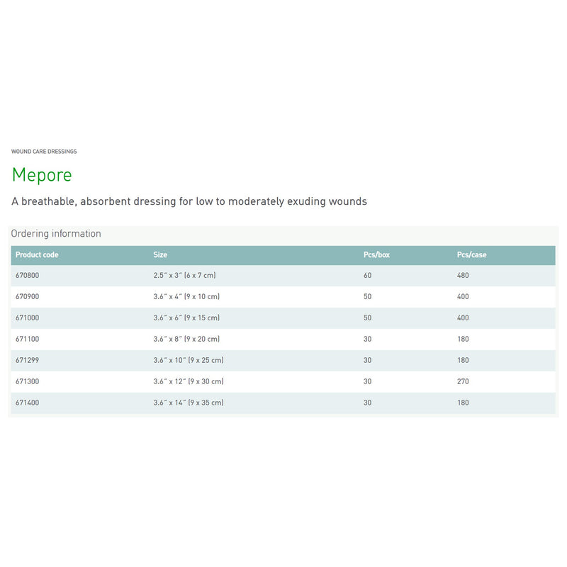 Mepore® Adhesive Dressing, 2½ x 3 Inch, 1 Each (General Wound Care) - Img 4