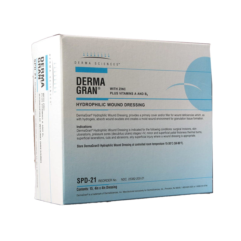 Dermagran® B Zinc Impregnated Dressing, 4 x 4 Inch, 1 Case of 60 (Advanced Wound Care) - Img 1