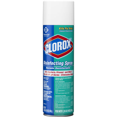 Clorox® Surface Disinfectant Spray, 19 oz Aerosol Can, 1 Case of 12 (Cleaners and Disinfectants) - Img 1