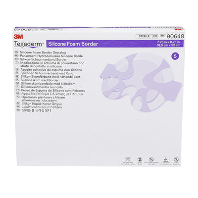 3M™ Tegaderm™ Silicone Foam Dressing, 7-1/4 x 8-3/4 Inch, 1 Case of 20 (Advanced Wound Care) - Img 2