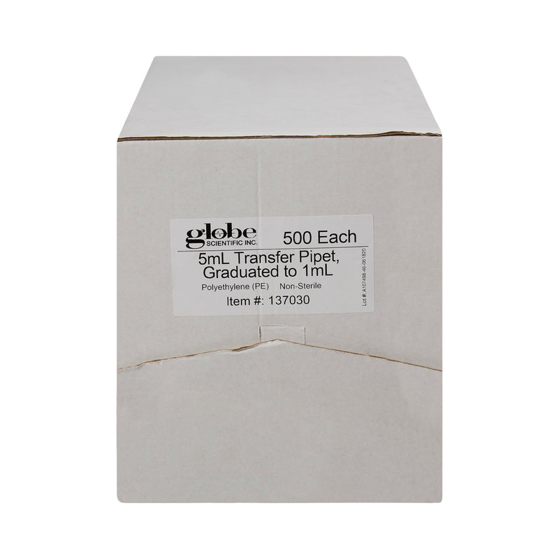 Globe Scientific Transfer Pipette, 5 mL, 1 Case of 5000 (Laboratory Glassware and Plasticware) - Img 2