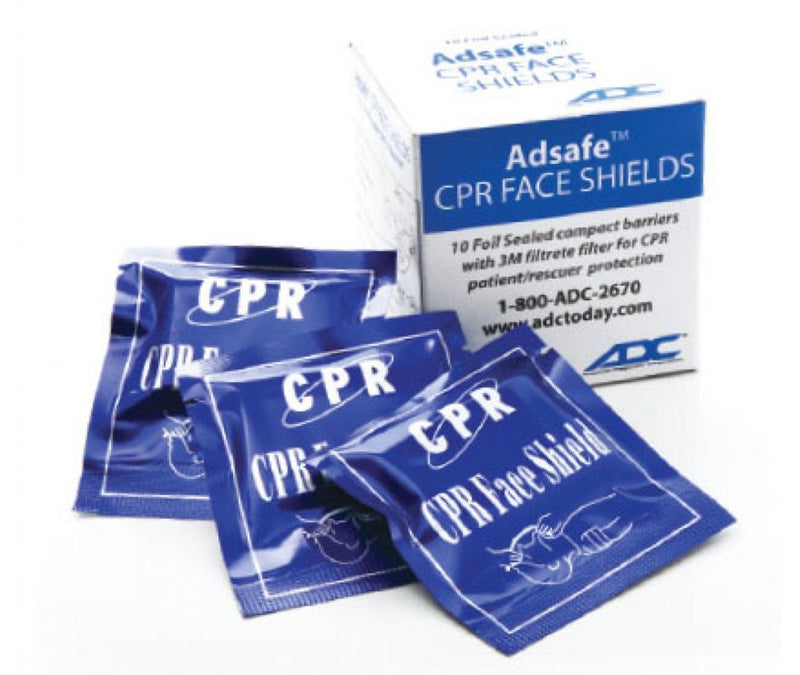 Adsafe™ CPR Face Shield Replacement, 1 Pack of 10 (CPR Face Shields) - Img 1