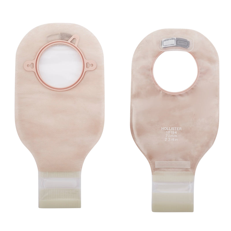 New Image™ Drainable Transparent Colostomy Pouch, 12 Inch Length, 2¾ Inch Flange, 1 Box of 10 (Ostomy Pouches) - Img 1