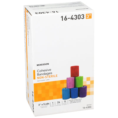 McKesson Self-adherent Closure Cohesive Bandage, 3 Inch x 5 Yard, 1 Case of 24