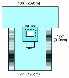 Cardinal Health Chest and Surgical Drape, 77 x 106 x 122 Inch, 1 Case of 12 (Procedure Drapes and Sheets) - Img 1