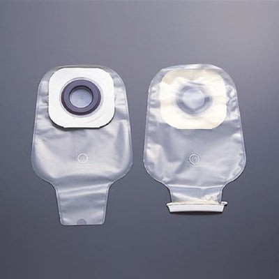 Karaya 5 One-Piece Drainable Transparent Colostomy Pouch, 12 Inch Length, 7/8 Inch Stoma, 1 Box of 10 (Ostomy Pouches) - Img 1