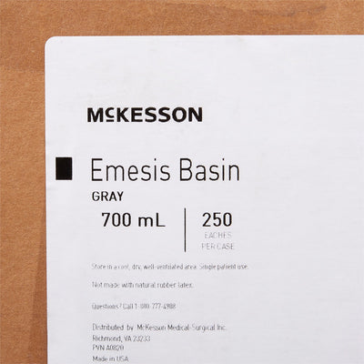 McKesson Emesis Basin, 700 mL, Gray, 1 Case of 250 (Basins) - Img 6