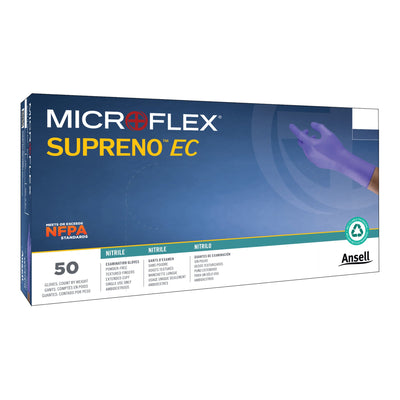 Supreno® EC Nitrile Extended Cuff Length Exam Glove, 2X-Large, Blue, 1 Box of 50 () - Img 1
