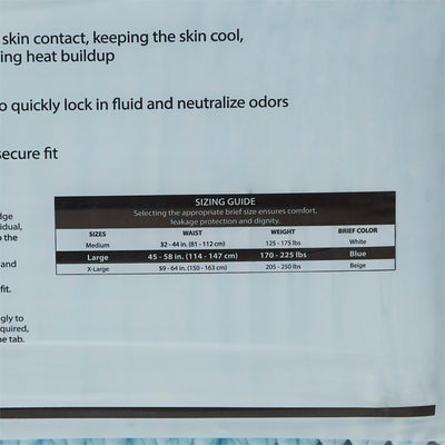 Simplicity Unisex Adult Incontinence Briefs, Moderate Absorbency, Large, Blue, 45 to 58 Inch Waist/Hip, 1 Case of 72 () - Img 3