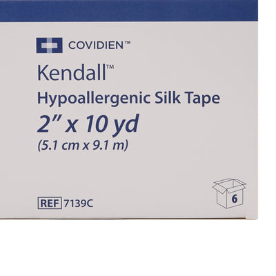 Kendall™ Hypoallergenic Silk-Like Cloth Medical Tape, 2 Inch x 10 Yard, White, 1 Box of 6 (General Wound Care) - Img 4