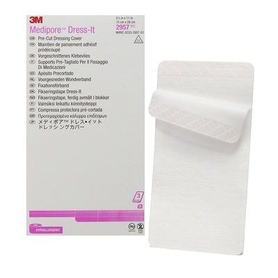 3M™ Medipore™ Dress-It Dressing Retention Tape with Liner, 5-7/8 x 11 Inch, 1 Box of 25 (General Wound Care) - Img 1