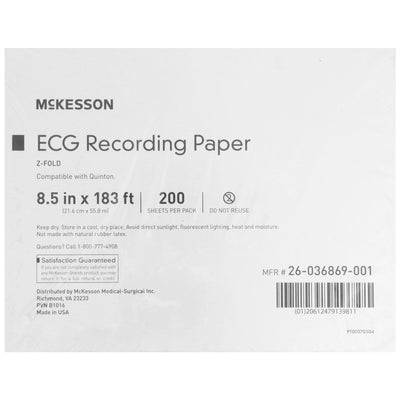 McKesson ECG Recording Paper, 1 Case of 2000 (Diagnostic Recording Paper and Film) - Img 2