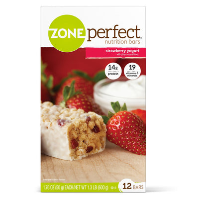 ZonePerfect® Strawberry Yogurt Nutrition Bar, 50-gram Bar, 1 Pack of 12 (Nutritionals) - Img 1