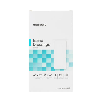 McKesson White Adhesive Dressing, 4 x 8 Inch, 1 Box of 25 (General Wound Care) - Img 2