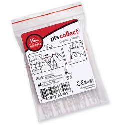 PTS Collect™ Capillary Blood Collection Tube, 15 µL, 1 Bag of 25 (Laboratory Glassware and Plasticware) - Img 2