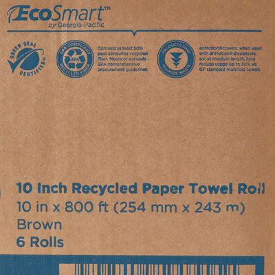 enMotion® Touchless Brown Paper Towel, 10 Inch x 800 Foot, 6 Rolls per Case, 1 Roll (Paper Towels) - Img 10