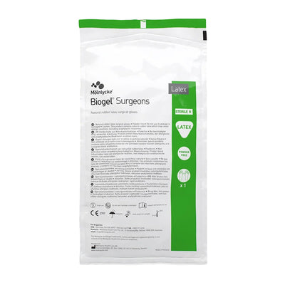 Biogel® Surgeons Latex Surgical Glove, Size 7, Straw Color, 1 Box of 50 () - Img 1