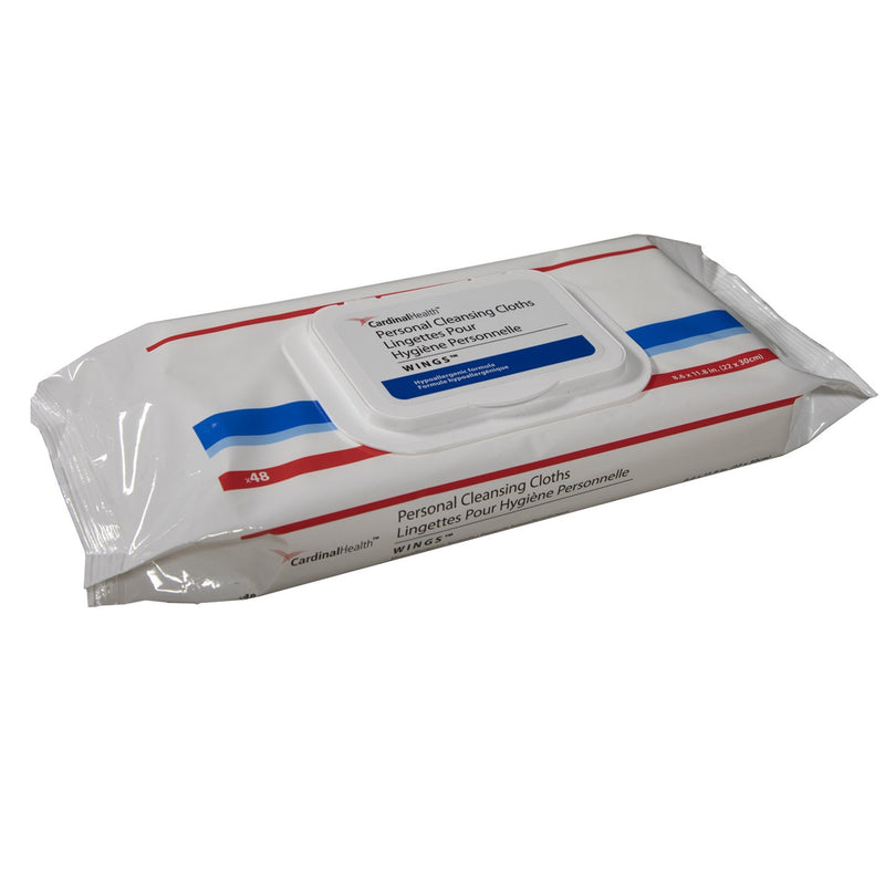 Cardinal Health™ Wings™ Personal Cleansing Cloths, 48 ct. Soft Pack, 1 Pack of 48 (Skin Care) - Img 2