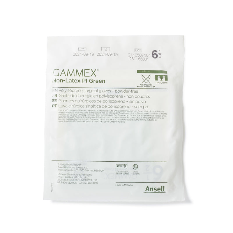 Gammex® Non-Latex PI Green Polyisoprene Surgical Glove, Size 6.5, Light Green, 1 Case of 200 () - Img 3