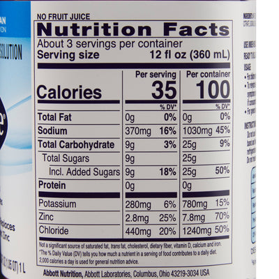 Pedialyte® Grape Oral Electrolyte Solution, 1 Liter, 1 Each () - Img 3