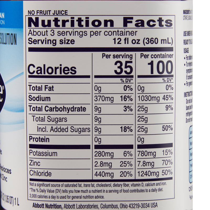 Pedialyte® Grape Oral Electrolyte Solution, 1 Liter, 1 Each () - Img 3