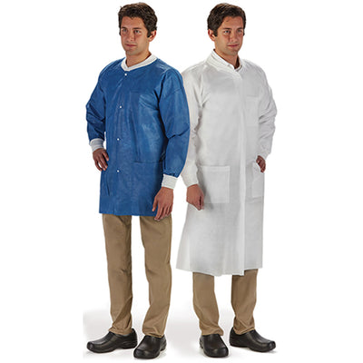 LabMates® Lab Jacket, X-Large, Blue, 1 Bag of 10 (Coats and Jackets) - Img 2