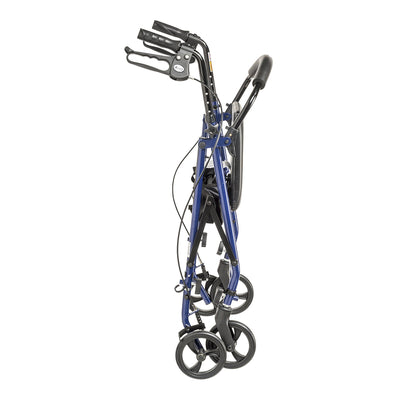 drive™ Steel Rollator with 6 Inch Wheels, Blue, 1 Each (Mobility) - Img 4
