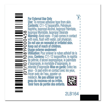 PDI® Adhesive Remover, 1¼ x 2-5/8 Inch Wipe, 1 Case of 1000 (General Wound Care) - Img 4