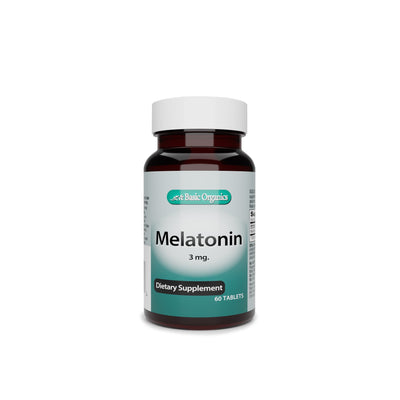 Basic Organics Melatonin Natural Sleep Aid, 1 Bottle (Over the Counter) - Img 1