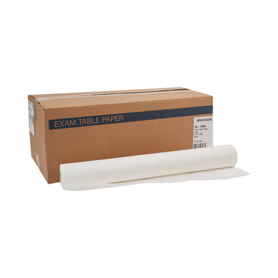 McKesson Crepe Table Paper, 21 Inch x 125 Foot, White, 1 Case of 12 (Table Paper) - Img 1