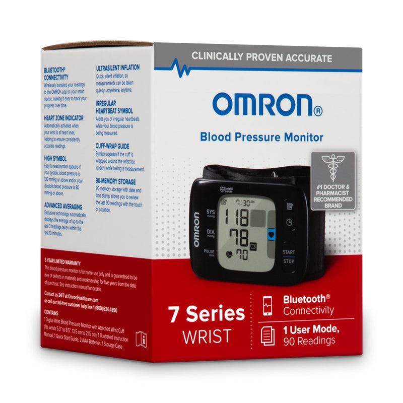 Omron® 7 Series Digital Blood Pressure Wrist Unit, Automatic Inflation, Adult, One Size Fits Most, 1 Each (Blood Pressure) - Img 5