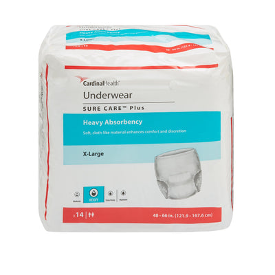 Sure Care™ Plus Heavy Absorbent Underwear, Extra Large, 1 Case of 56 () - Img 1