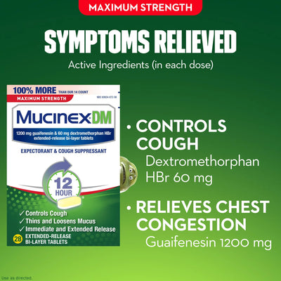 Mucinex® DM Guaifenesin / Dextromethorphan Cold and Cough Relief, 1 Box of 28 (Over the Counter) - Img 5