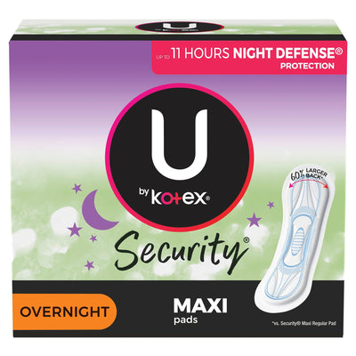 KC U by Kotex® Maxi Overnight Pad, 1 Case of 8 (Feminine Protection) - Img 1