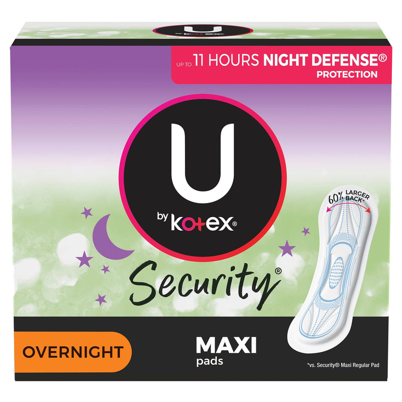 KC U by Kotex® Maxi Overnight Pad, 1 Case of 8 (Feminine Protection) - Img 1