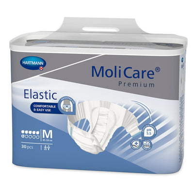 MoliCare® Premium Elastic Incontinence Brief, 6D, Medium, 1 Bag of 30 () - Img 1