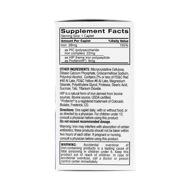 Feosol® Bifera® HIP and PIC Iron / PIC / HIP Mineral Supplement, 1 Bottle (Over the Counter) - Img 3