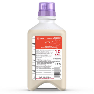 Vital® 1.0 Cal Vanilla Tube Feeding Formula, 33.8 oz. Ready to Hang Bottle, 1 Each (Nutritionals) - Img 1