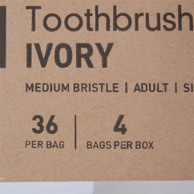 McKesson Toothbrush, Ivory, Adult Medium, 1-1/16" x 3/8" Head, 1/2" x 5-7/8" Handle, 1 Box of 144 (Mouth Care) - Img 6